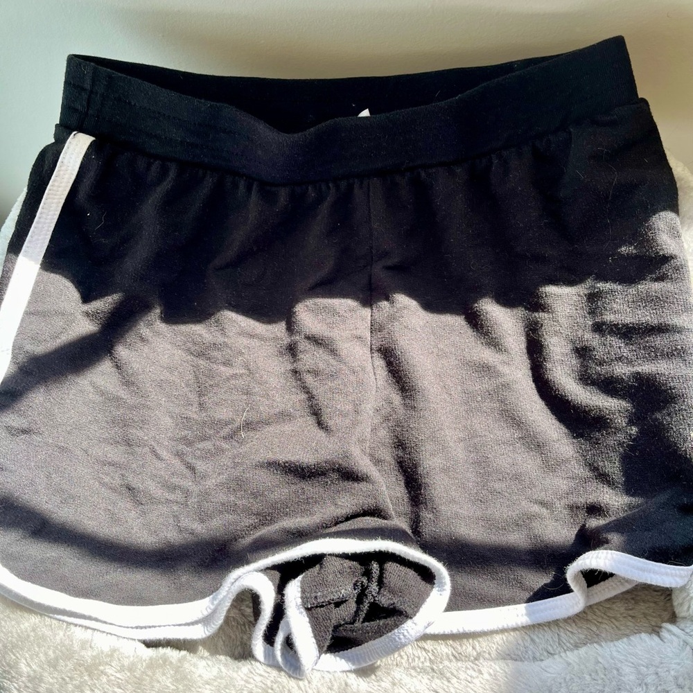 black shorts